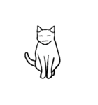 白いシュールな猫（個別スタンプ：37）