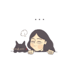 Nina and the cat（個別スタンプ：12）