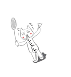 バドミントン×ねこ（個別スタンプ：21）