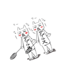 バドミントン×ねこ（個別スタンプ：22）
