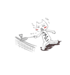 バドミントン×ねこ（個別スタンプ：25）