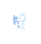 Mr.Blue head（個別スタンプ：33）