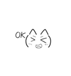 猫っぽい顔文字（個別スタンプ：1）