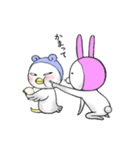 頭巾うさぎと鳥（個別スタンプ：26）