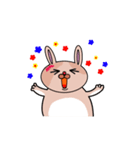 Funny cat and scars rabbit（個別スタンプ：5）