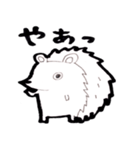 フランクなモノクロはりねずみ（個別スタンプ：1）