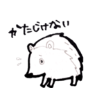 フランクなモノクロはりねずみ（個別スタンプ：6）