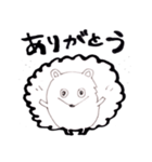 フランクなモノクロはりねずみ（個別スタンプ：9）