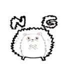 フランクなモノクロはりねずみ（個別スタンプ：32）