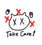 目が点。ねこ（個別スタンプ：11）