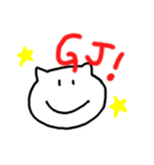 目が点。ねこ（個別スタンプ：16）