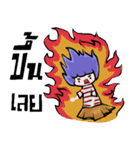 Purple head girl（個別スタンプ：3）