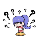 Purple head girl（個別スタンプ：5）