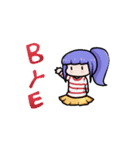 Purple head girl（個別スタンプ：6）