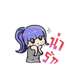 Purple head girl（個別スタンプ：10）