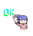 Purple head girl（個別スタンプ：15）