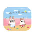 夏のハラマキウサギ（個別スタンプ：39）