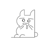 壁ウサギ（個別スタンプ：1）
