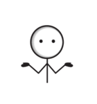 Stickman cartoon simple concept（個別スタンプ：8）