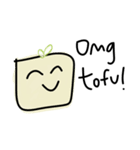 Cute Tofu face - funny love smiley emoji（個別スタンプ：2）
