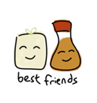Cute Tofu face - funny love smiley emoji（個別スタンプ：3）