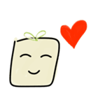 Cute Tofu face - funny love smiley emoji（個別スタンプ：9）