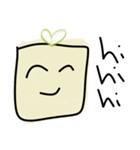 Cute Tofu face - funny love smiley emoji（個別スタンプ：11）