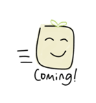 Cute Tofu face - funny love smiley emoji（個別スタンプ：14）
