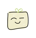 Cute Tofu face - funny love smiley emoji（個別スタンプ：18）