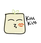 Cute Tofu face - funny love smiley emoji（個別スタンプ：20）