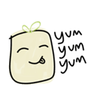 Cute Tofu face - funny love smiley emoji（個別スタンプ：22）