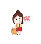 Little Girl Pook-Pik ＆ Kuma Bufbie（個別スタンプ：1）