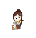 Little Girl Pook-Pik ＆ Kuma Bufbie（個別スタンプ：15）