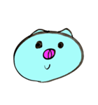 Blue pig（個別スタンプ：9）