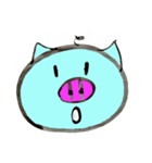 Blue pig（個別スタンプ：11）