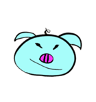 Blue pig（個別スタンプ：37）