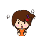 小学生の女の子とねこ（個別スタンプ：11）