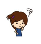 小学生の女の子とねこ（個別スタンプ：12）