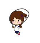 小学生の女の子とねこ（個別スタンプ：23）