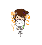 小学生の女の子とねこ（個別スタンプ：36）