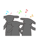 表情があまりない黒うさぎさん（個別スタンプ：3）