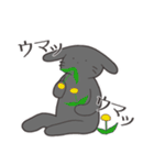表情があまりない黒うさぎさん（個別スタンプ：8）