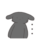 表情があまりない黒うさぎさん（個別スタンプ：10）