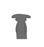 表情があまりない黒うさぎさん（個別スタンプ：35）