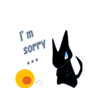 black cat with IKURA（個別スタンプ：13）