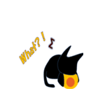 black cat with IKURA（個別スタンプ：21）
