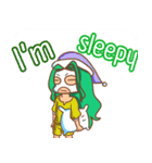 Funny life with girl green hair（個別スタンプ：3）