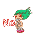 Funny life with girl green hair（個別スタンプ：5）