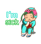 Funny life with girl green hair（個別スタンプ：7）