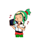 Funny life with girl green hair（個別スタンプ：11）